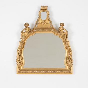 Spegel, barockstil, sent 1800-tal.