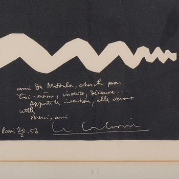 LE CORBUSIER, lithograph ion colours, printed signature and dated -56.