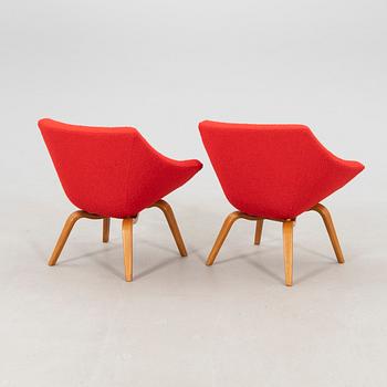 Carl Gustaf Hiort af Ornäs, a pair of armchairs, Puunveisto Helsinki 1950s.