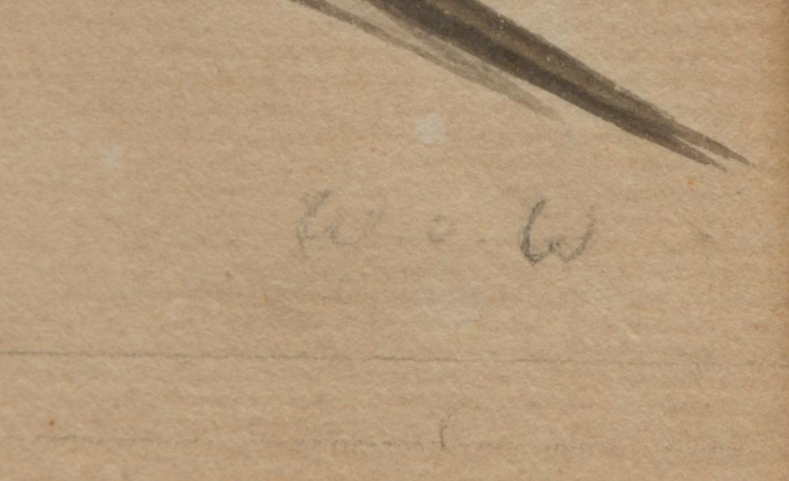 Pencil and watercolour, signed W.v.W.