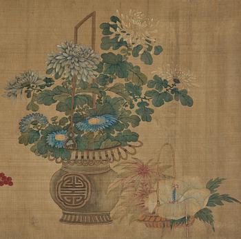 A Chinese painting by unknown artist, presumably late Qing dynasty.