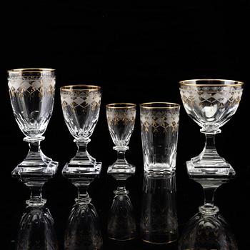 An 55-piece 'Odelberg Junior' glass service from Kosta.