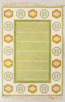 Ingegerd Silow, Matta rölakan signerad ca 203x139 cm.