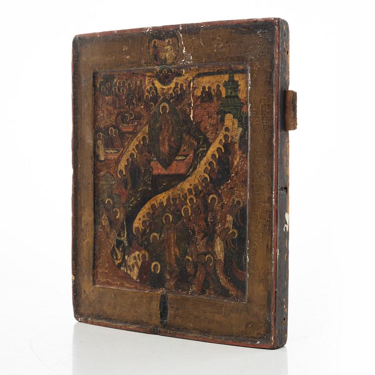 Icon, Russia, 19th century. The Resurrection of Christ.