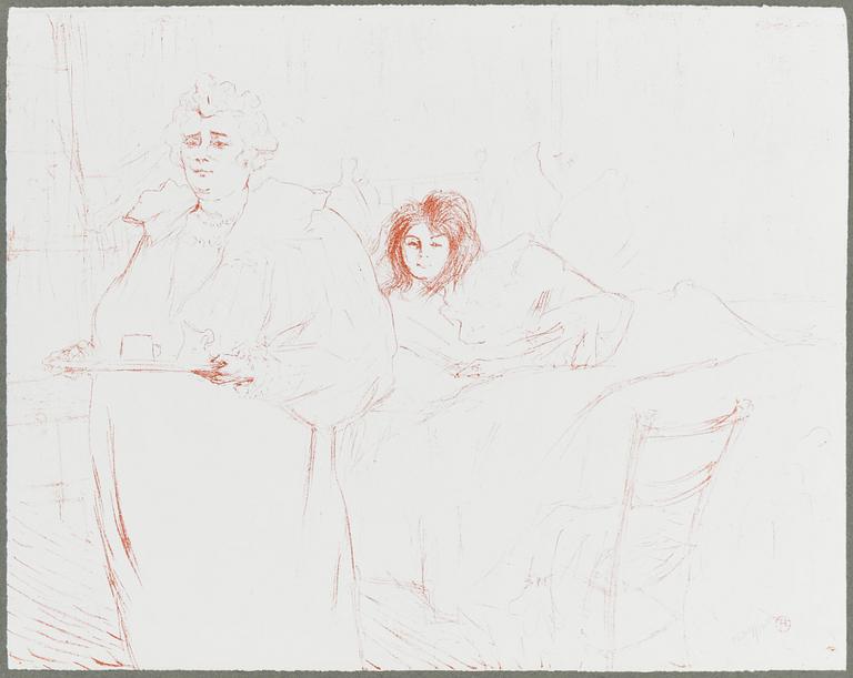 MAPP med färglitografier, 11 st, "Elles", efter Henri Toulouse-Lautrec, numrerad upplaga 1229/1250, London, 1969.