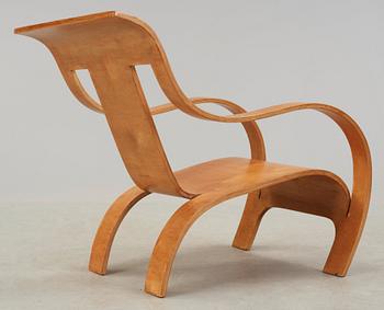 A Gerald Summers laminated birch easy chair, Makers of Simple Furniture, England ca 1935-40.