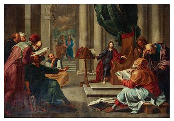 Willem van Herp Circle of, Jesus teaching in the temple.