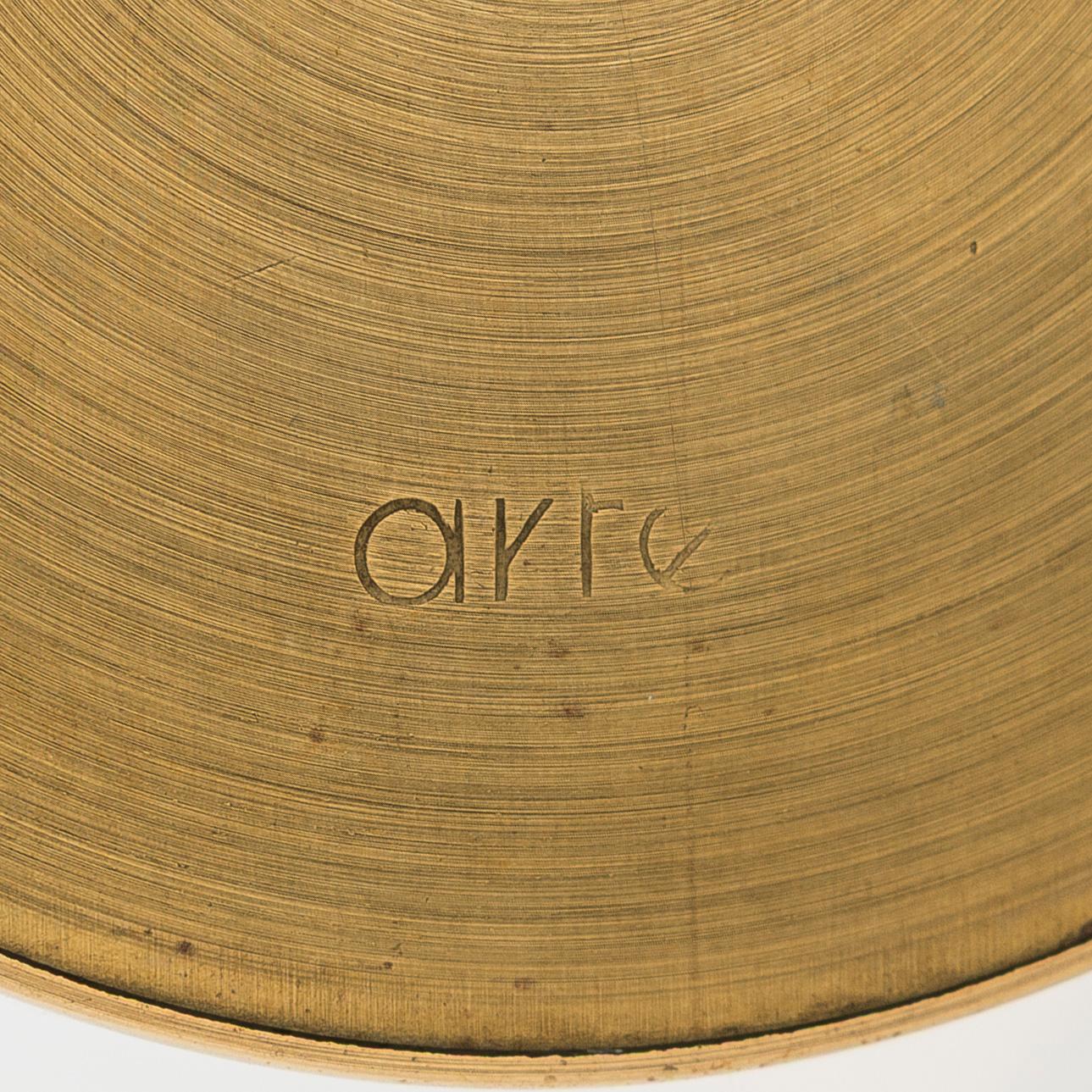 Maija Heikinheimo, A set of two brass jars manufacturer Valaistustyö for Artek, mid-20th century.