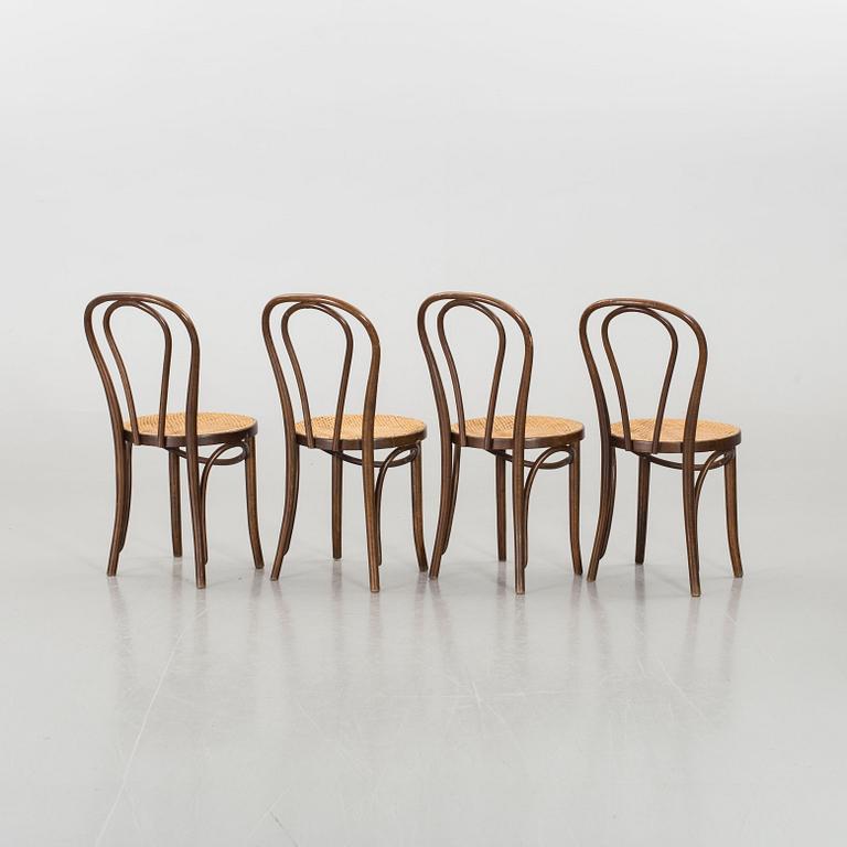 STOLAR, 4 st, 1900-talets andra hälft. Thonet-stil.