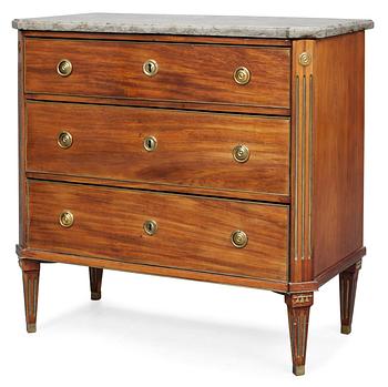876. A late Gustavian commode.