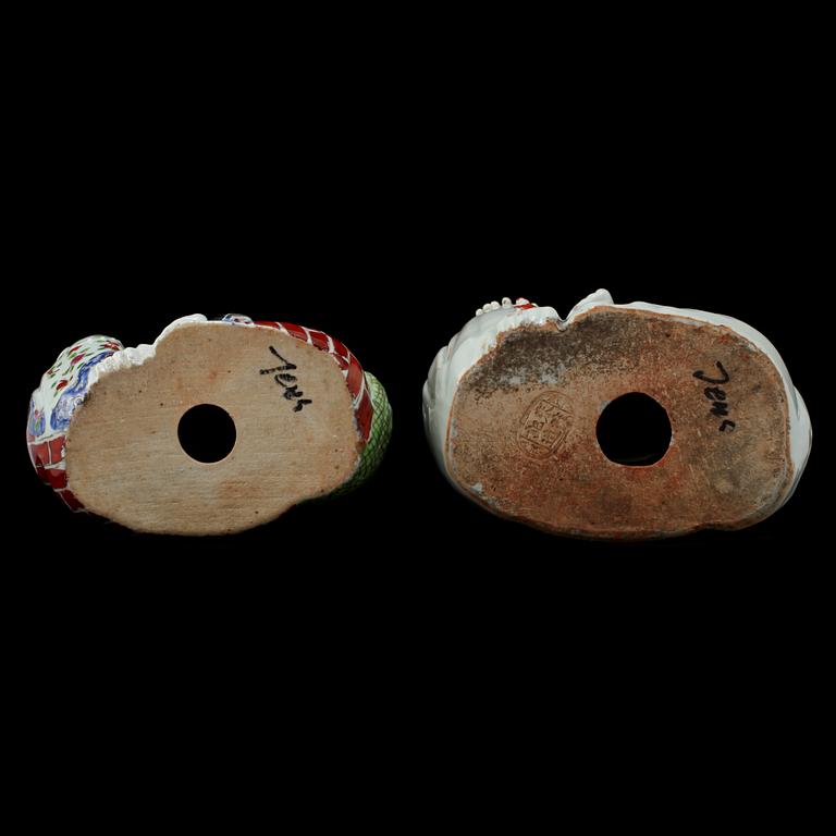 FIGURINER, 3 st, porslin, orientaliska, 1900-tal.