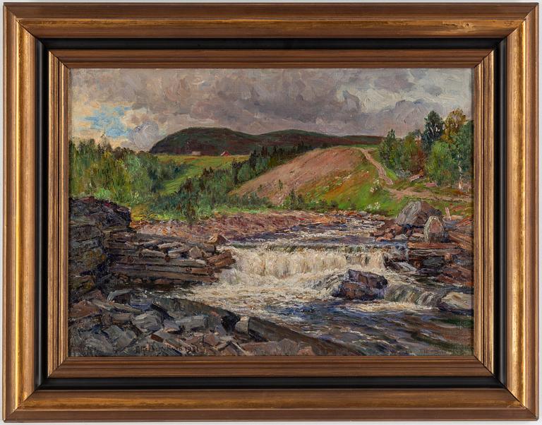 ANTON GENBERG, oil on canvas, signed and dated Huså 1931.