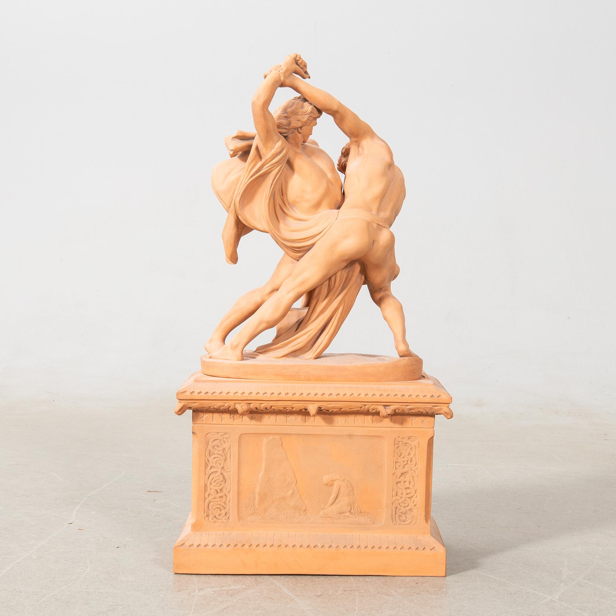 Johan Peter Molin,efter "Bältesspännarna"  L Hjorths terrakottafabrik Bornholm Danmark 1900-talets början.