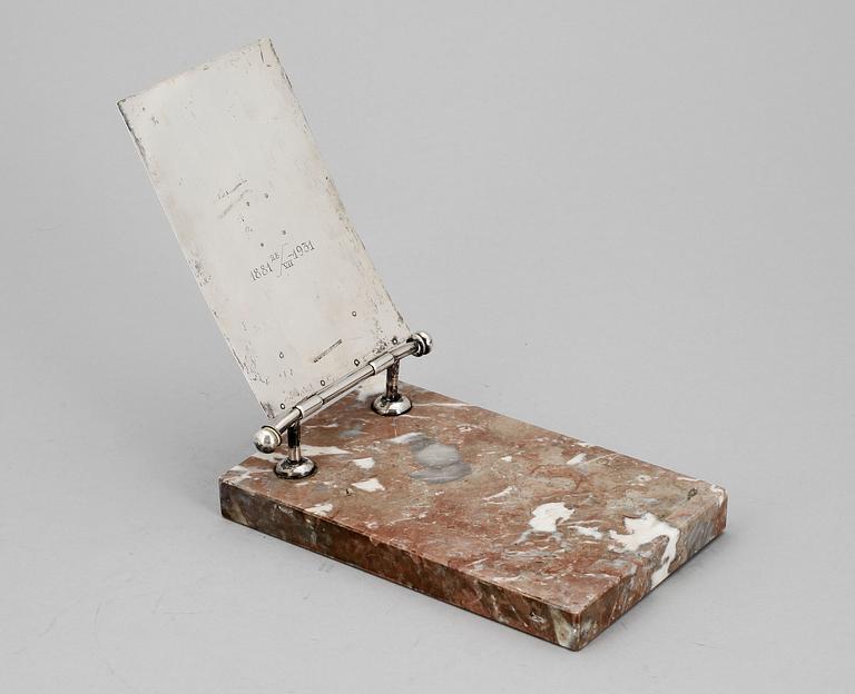 BREVPRESS, silver och marmor, Finland 1930.