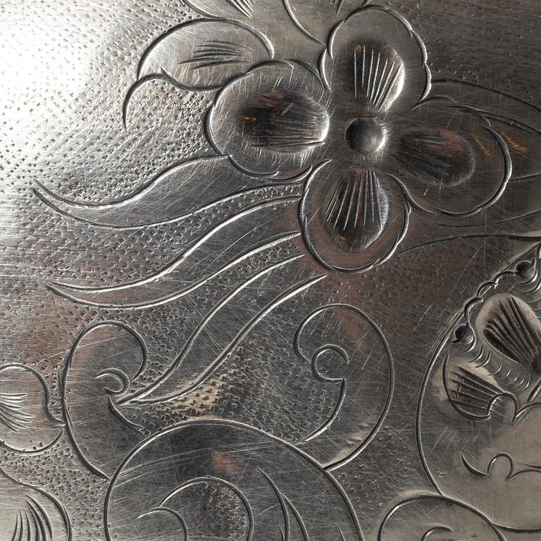 A sterling silver footed vase, 20th Century.