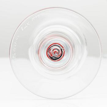 Erik Höglund, a 72 pieces glass service, Studioglas Strömbergshyttan, Sweden 1990.