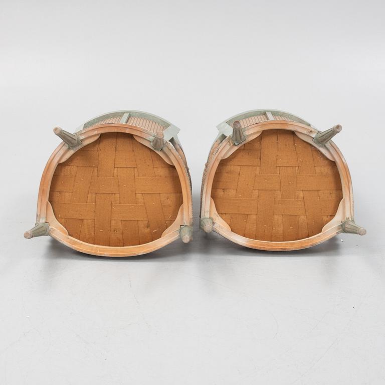 A pair of Directoire-style armchairs, 20th century.