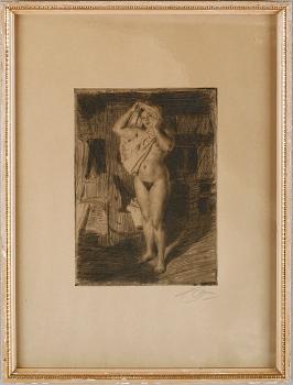 ANDERS ZORN, etsning, signerad.