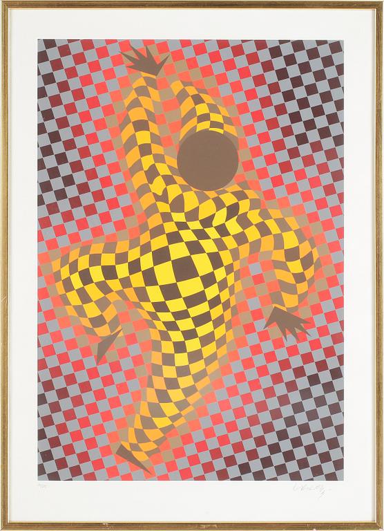 VICTOR VASARELY, färglitografi, signerad och numrerad 130/275.