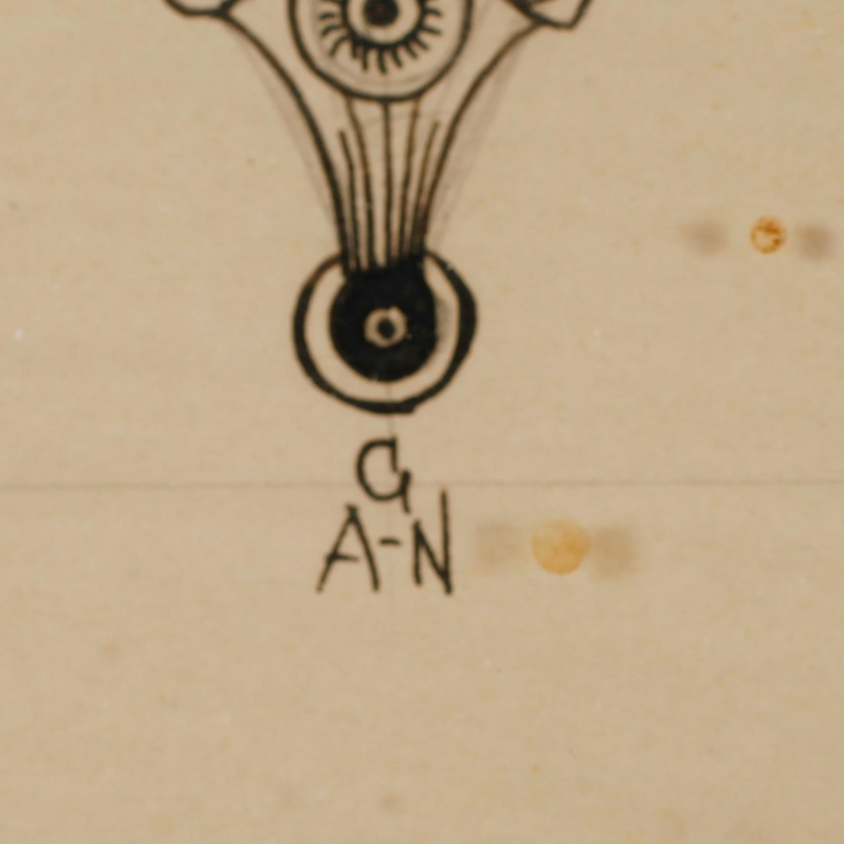 GÖSTA ADRIAN-NILSSON, 2 st, tuschteckningar, en monogramsignerad.