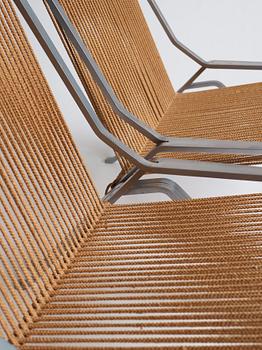 Poul Kjaerholm, fåtöljer ett par, "PK 25", The Element Chair, E Kold Christensen, Danmark ca 1962.