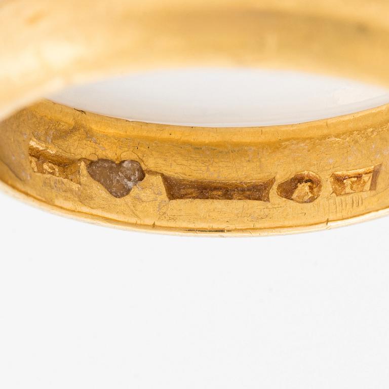 Ring, 23K guld, slät.