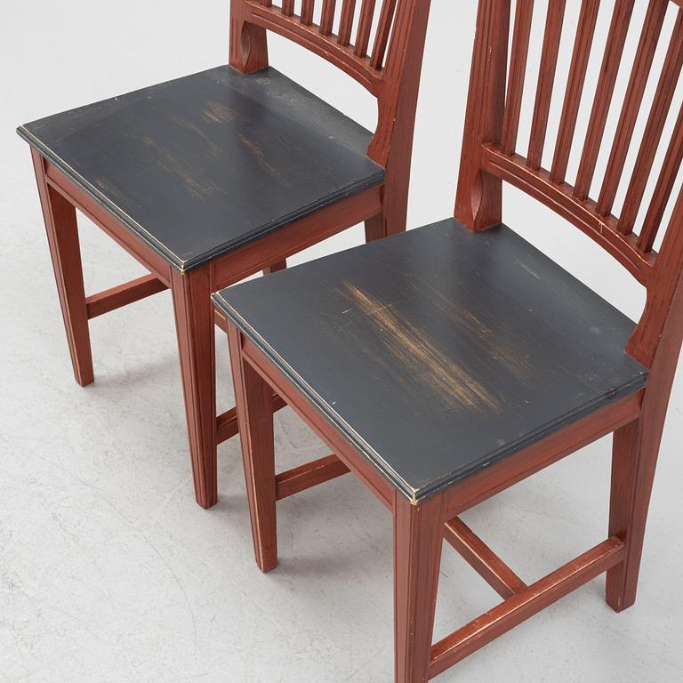 Chairs, 6 pcs, Leksand model, late 20th century.