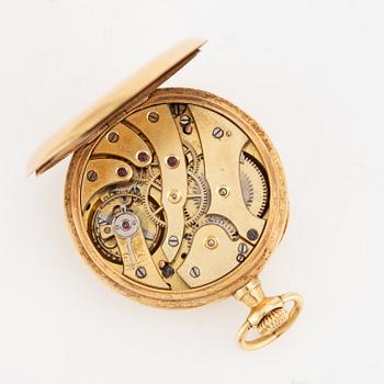 Pocket watch, gold, 18K, 29 mm.