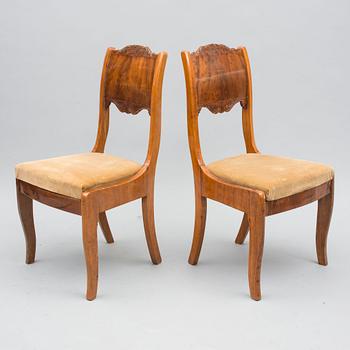 TUOLEJA, 4 kpl, biedermeier, 1800-luvun alkupuoli.