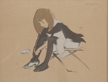 Helene Schjerfbeck, Silk shoes.