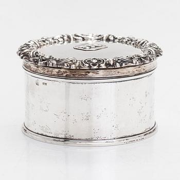 A silver box, maker's mark STM, Vienna 1837.