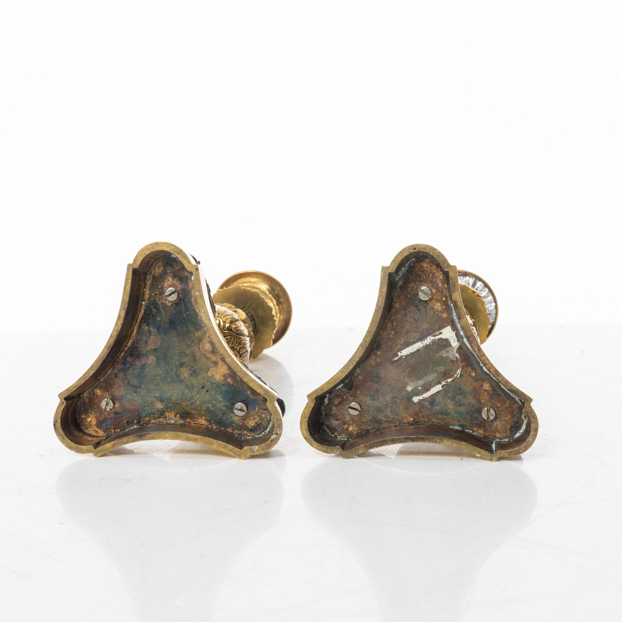 Candelabra, a pair. Late Empire style, late 19th century.