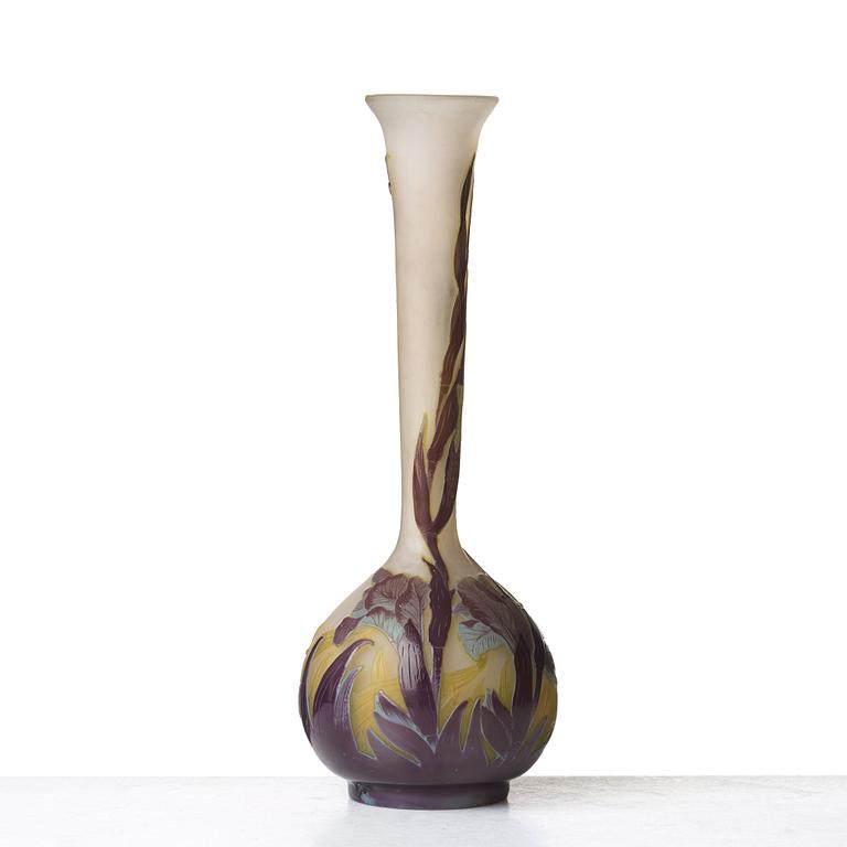 Emile Gallé, an Art Nouveau cameo glass vase, Nancy, France early 20th century.