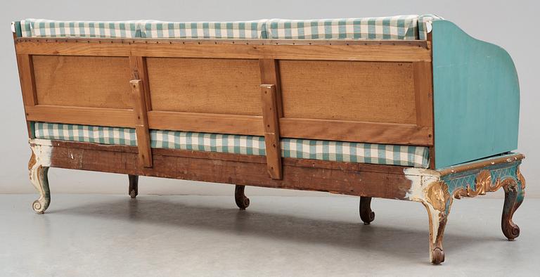 TRÅGSOFFA. Sverige, 1700-talets andra hälft. Rokoko.