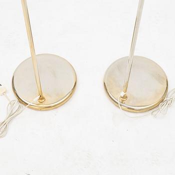 Floor lamps, a pair, Reijmyre armaturfabrik, second half of the 20th century.