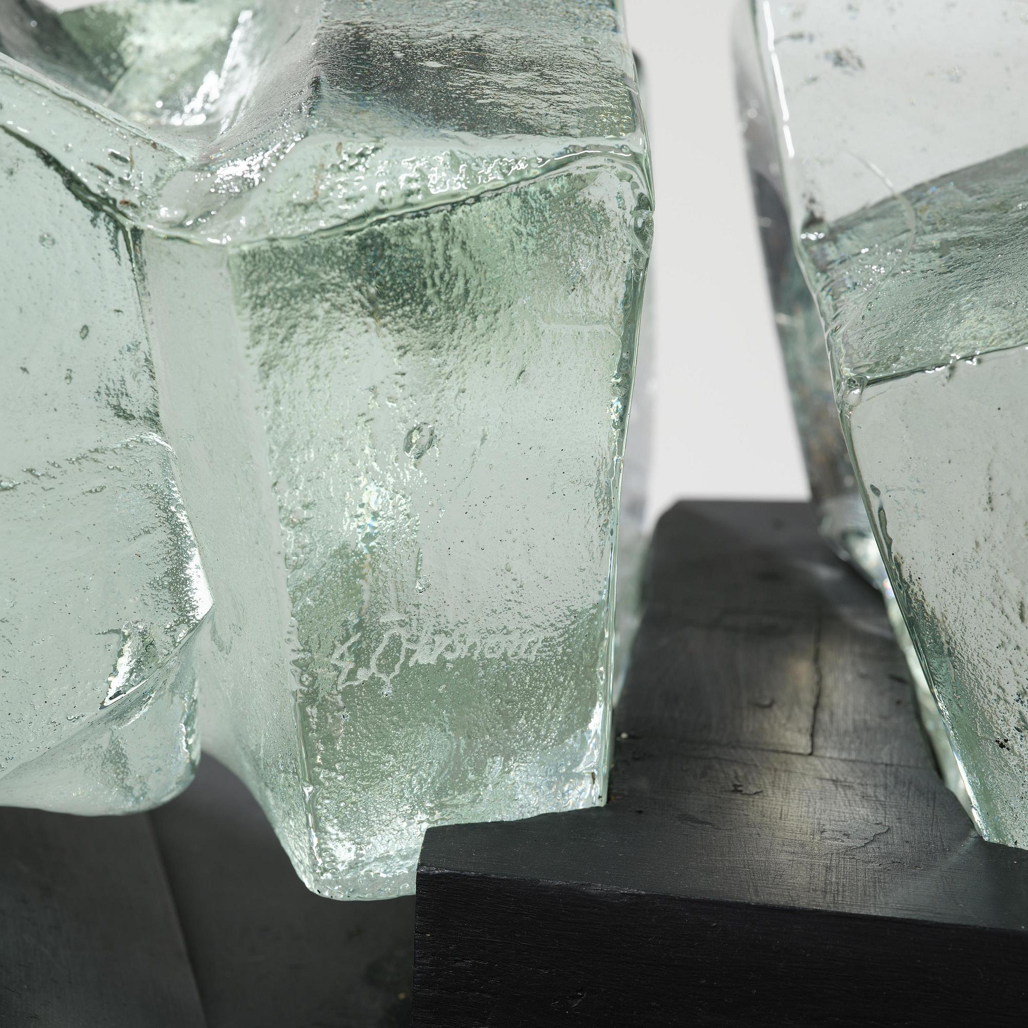 Edvin Öhrström, a cast glass sculpture, Lindshammar Glassworks.