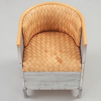 MATS THESELIUS, "Aluminiumfåtölj", Källemo, Värnamo ca 1990.