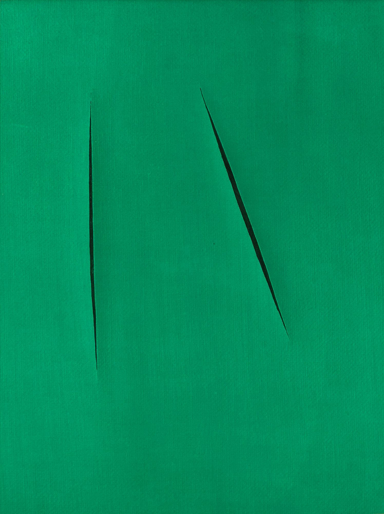 Lucio Fontana, efter, "Concetto Spaziale" ur "San Lazarro et ses".