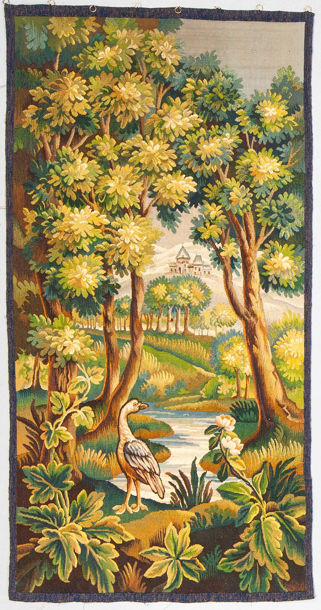 Vävda tapeter, 3 delar, gobelängteknik, omkring år 1900-1900-talets första hälft.