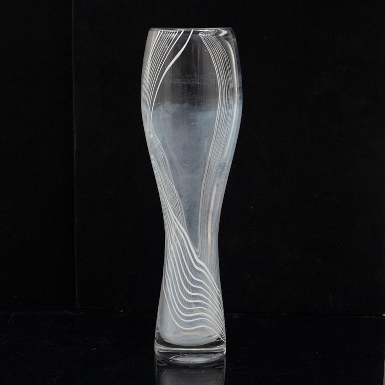 Vicke Lindstrand, a glass vase, Kosta, 1950's.