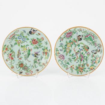 Dishes and a ginger jar, China, 19th century.
