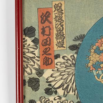 Utagawa Kunisada, a woodblock print in colours, mid 19th century.