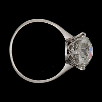 RING med gammalslipad diamant ca 5.25 ct. Kvalitet ca I-J/VS.
