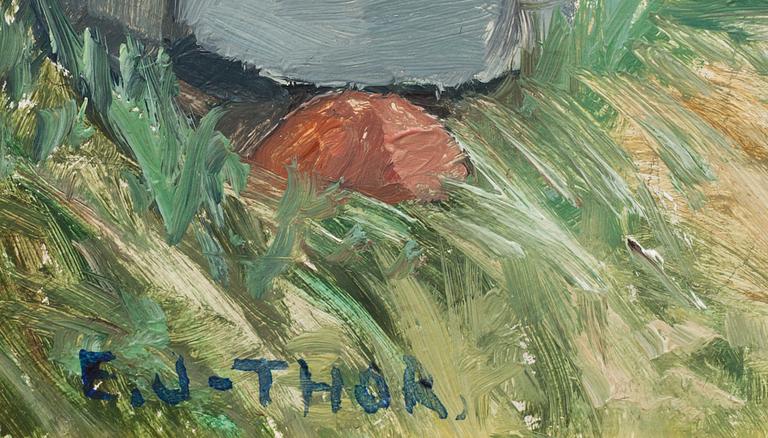EMIL JOHANSON-THOR, olja på pannå, signerad.