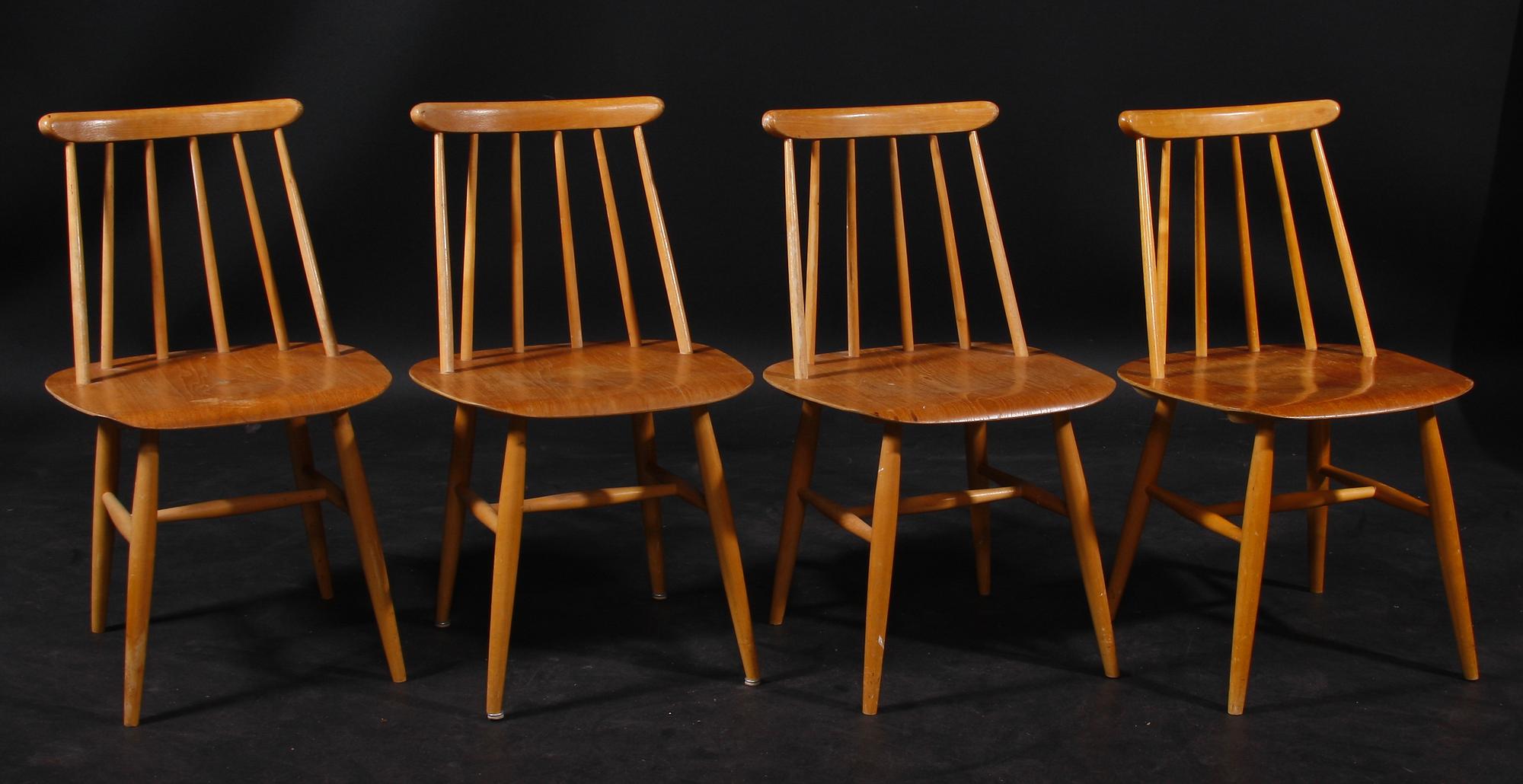 STOLAR, 4 st, "Fanett", Ilmari Tapiovaara Edsbyverken. Formgivna 1949.