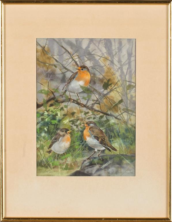 CARL ERIK LJUNGSTRÖM, 2 st, pasteller, signerade.