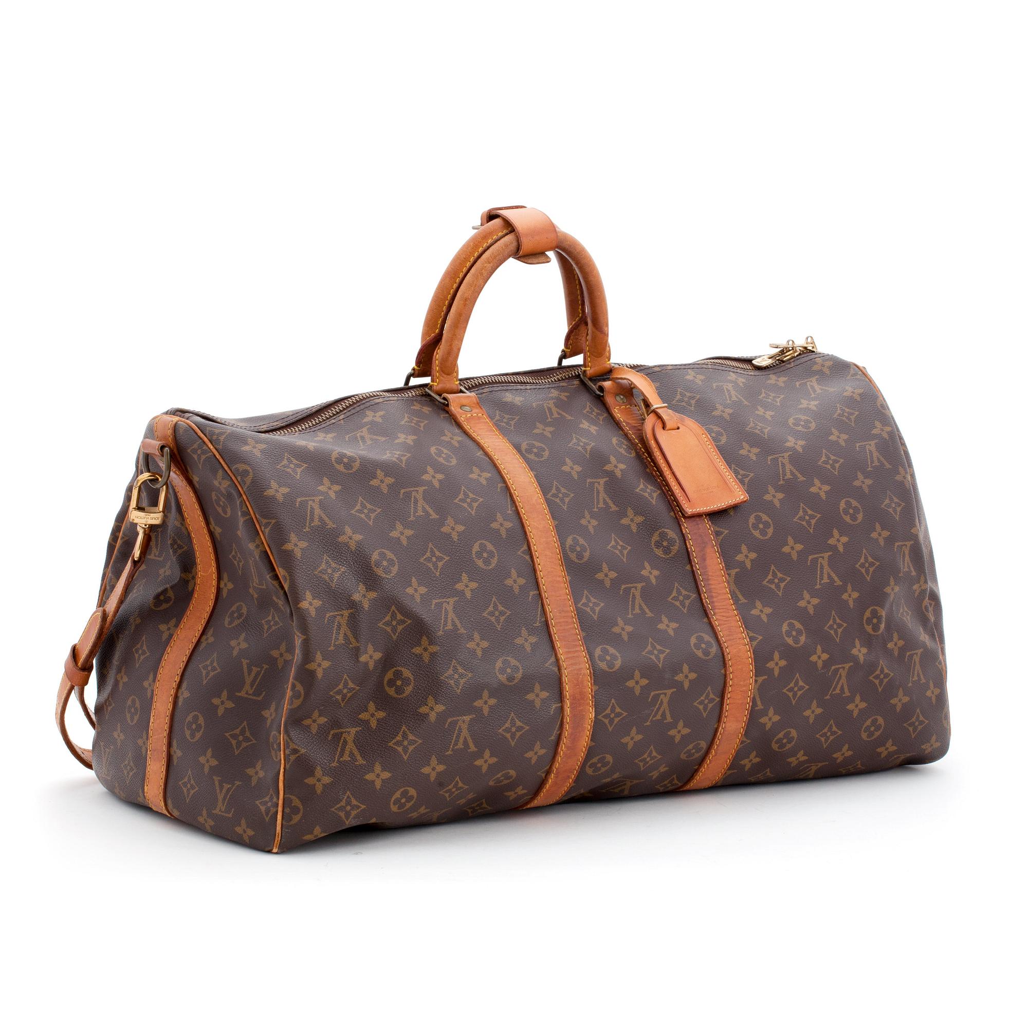 LOUIS VUITTON a monogram canvas weekendbag Keepall Bandouliere 55 Bukowskis