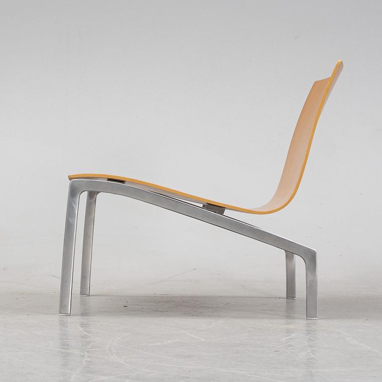 Fritz Hansen, an oak and aluminium model 'PL200' easy chair, Fritz Hansen, Denmark 2007.