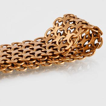 ARMLÄNK, 18K guld, Norens Guldatelje, Stockholm, 1964. Vikt 36,3 gram.