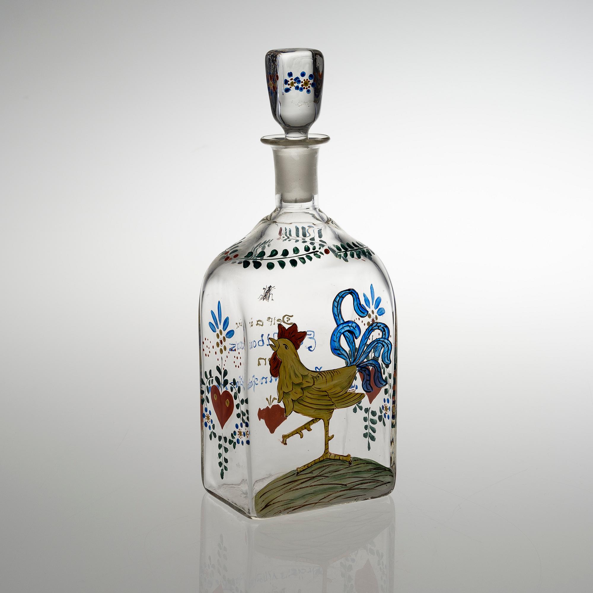 A DECANTER, glass. Karhula Finland 1930s.